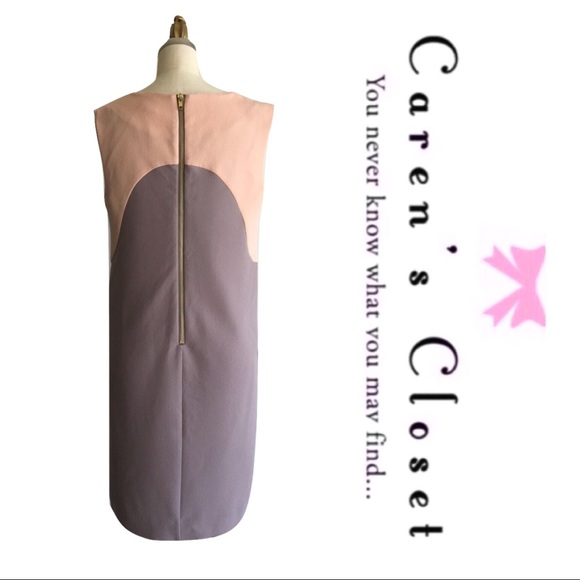 Bar lll Peach & Gray Sleeveless Shift Dress - Picture 3 of 5